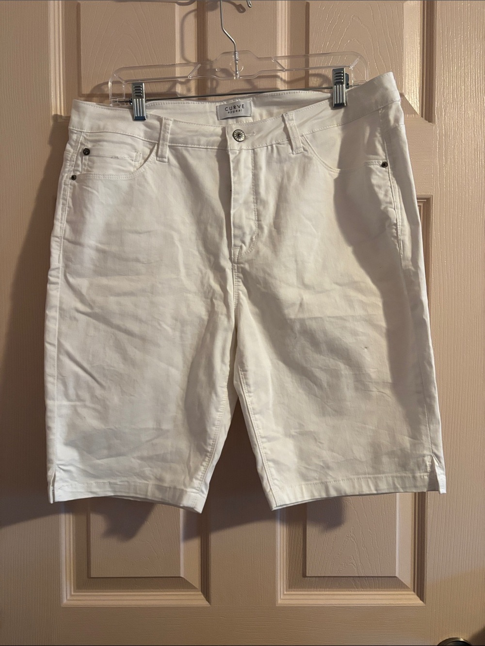 Curve White Men's Stretch Jean Shorts